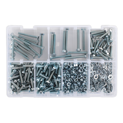 Sealey 444pc High Tensile Setscrew, Nut & Washer Assortment M5 AB049SNW