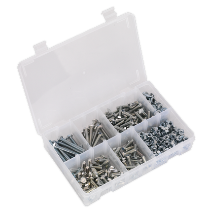 Sealey 408pc High Tensile Setscrew, Nut & Washer Assortment M6 AB050SNW
