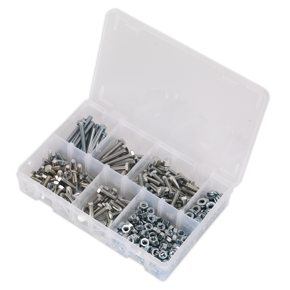 Sealey 408pc High Tensile Setscrew, Nut & Washer Assortment M6 AB050SNW