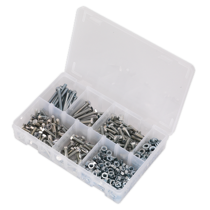 Sealey 408pc High Tensile Setscrew, Nut & Washer Assortment M6 AB050SNW