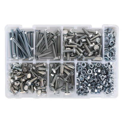Sealey 408pc High Tensile Setscrew, Nut & Washer Assortment M6 AB050SNW