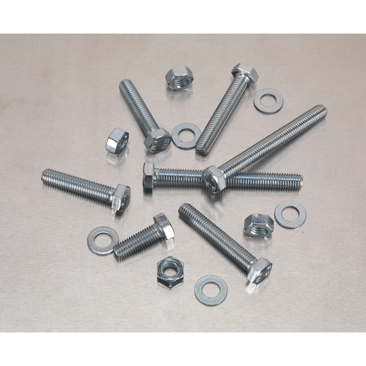 Sealey 220pc High Tensile Setscrew, Nut & Washer Assortment M8 AB051SNW
