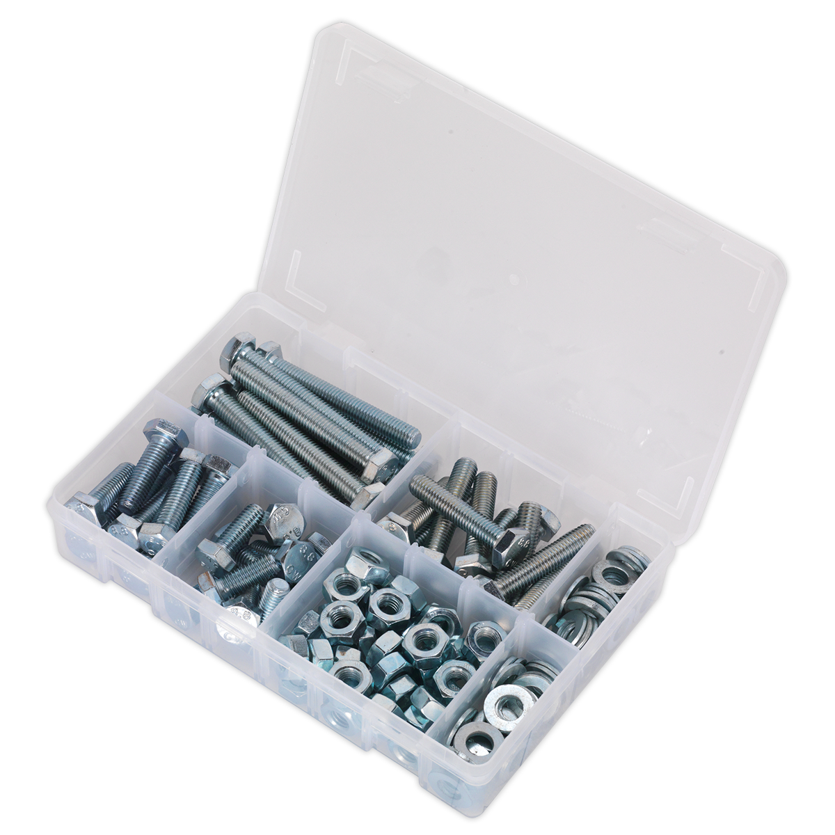 Sealey 150pc High Tensile Setscrew, Nut & Washer Assortment M10 AB052SNW