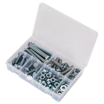 Sealey 150pc High Tensile Setscrew, Nut & Washer Assortment M10 AB052SNW