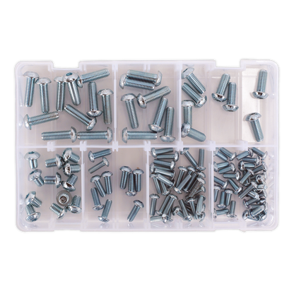 Sealey 108pc Button Head Socket Screw Assortment High Tensile DIN 912 - M5-M10 AB053BH
