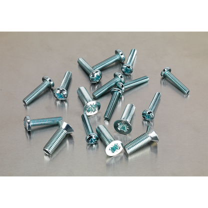 Sealey 264pc Machine Screw Assortment Countersunk & Pan Head Pozi - M5-M8 AB054MS