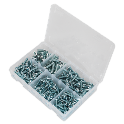 Sealey 264pc Machine Screw Assortment Countersunk & Pan Head Pozi - M5-M8 AB054MS
