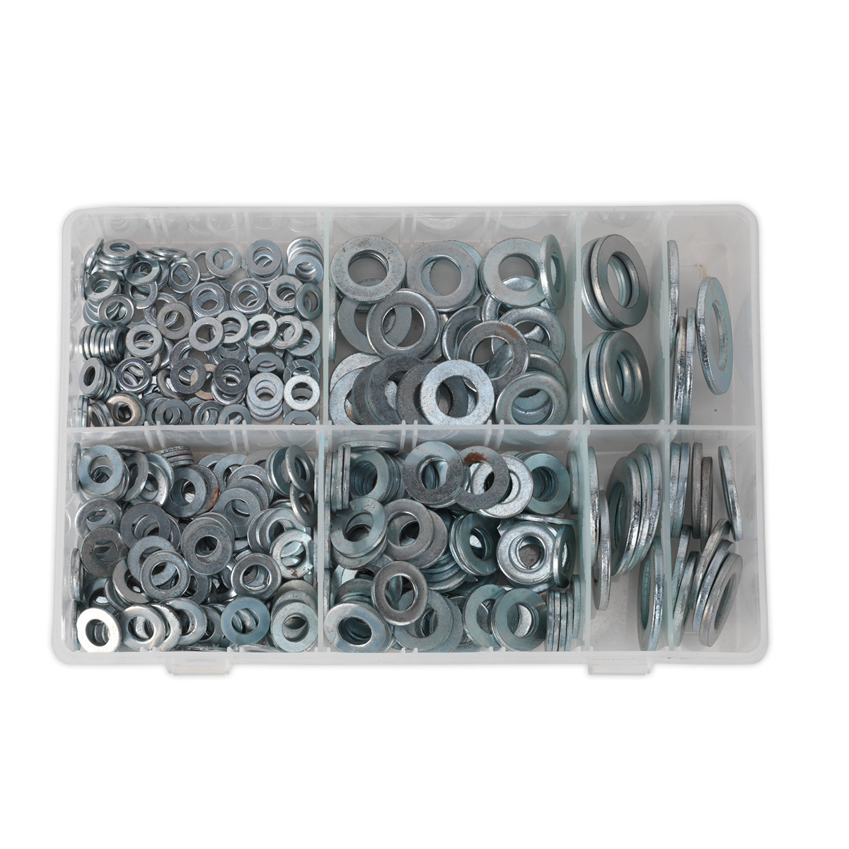 Sealey 495pc Form C Flat Washer Assortment BS 4320 - M6-M24 AB056WC