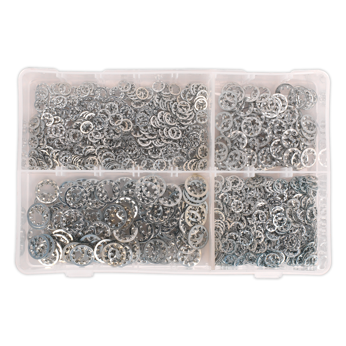 Sealey 1000pc Internal Serrated Lock Washer Assortment DIN 6798J - M5-M10 AB057LW