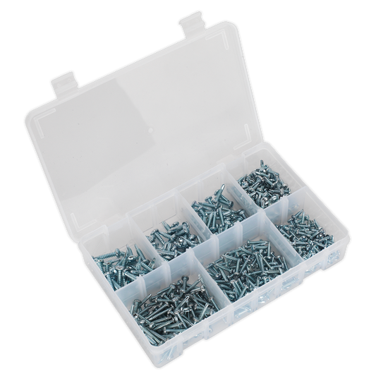 Sealey 500pc Self Drilling Phillips Pan Head Screw Assortment AB060SDS
