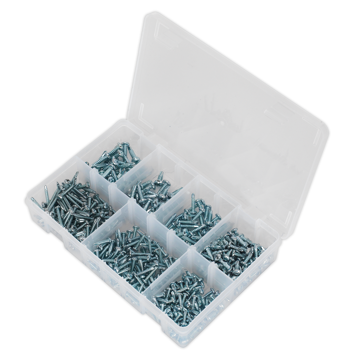 Sealey 500pc Self Drilling Phillips Pan Head Screw Assortment AB060SDS