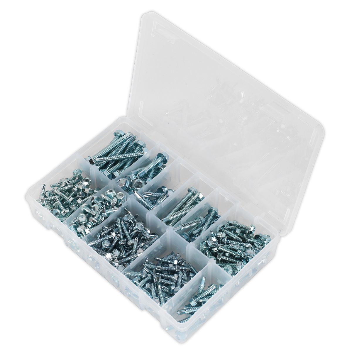 Sealey 410pc Self Drilling Hexagon Head Screw Assortment AB061SDH