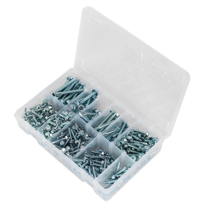Sealey 410pc Self Drilling Hexagon Head Screw Assortment AB061SDH