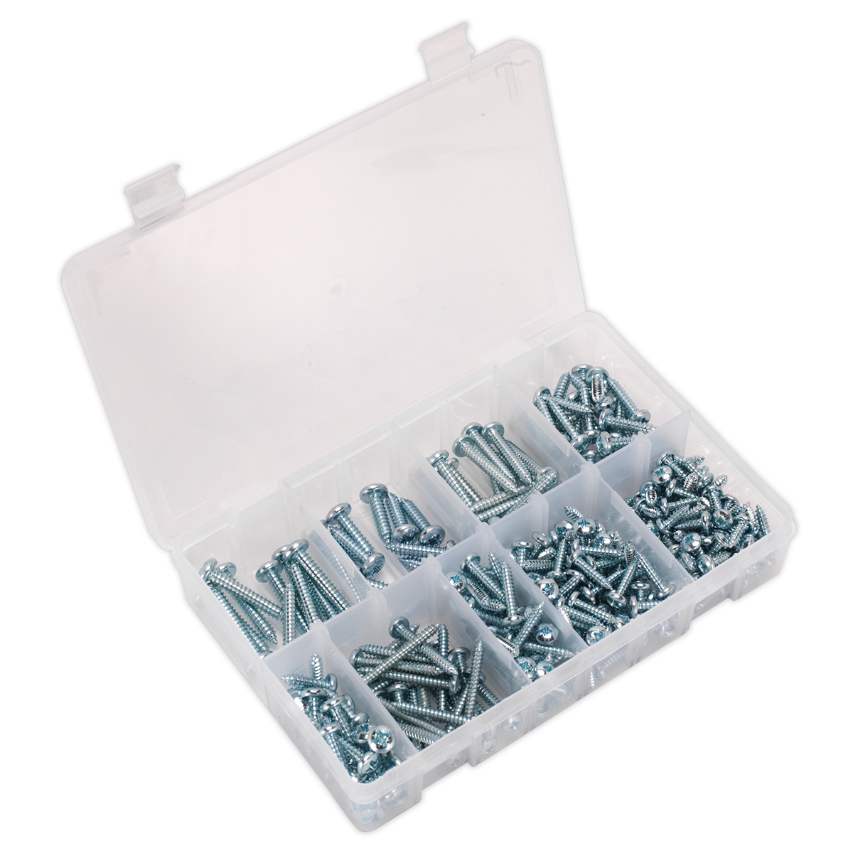 Sealey 305pc Self Tapping Pan Head Pozi Screw Assortment - DIN 798CZ AB064STPP