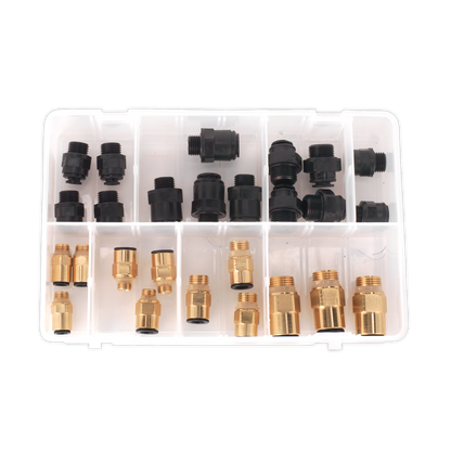 Sealey 30pc Speedfit® Pneumatic Coupling Thread Adaptor Assortment - Metric & Imperial AB072JG