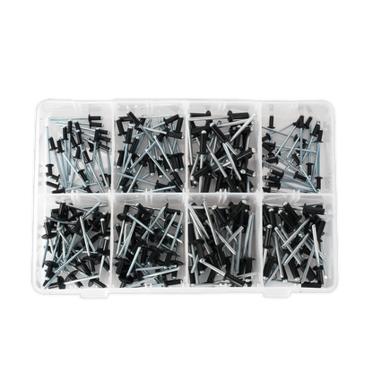 Sealey 200pc Black Anodised Rivet Assortment AB074BR