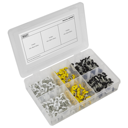 Sealey 195pc Numberplate Screw Assortment - Plastic Enclosed Head AB195NP