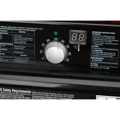 Sealey 215,000Btu/hr Space Warmer® Paraffin/Kerosene/Diesel Heater with Wheels AB2158