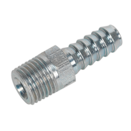 Sealey Screwed Tailpiece Male 1/4"BSPT - 5/16" Hose - Pack of 5 AC39