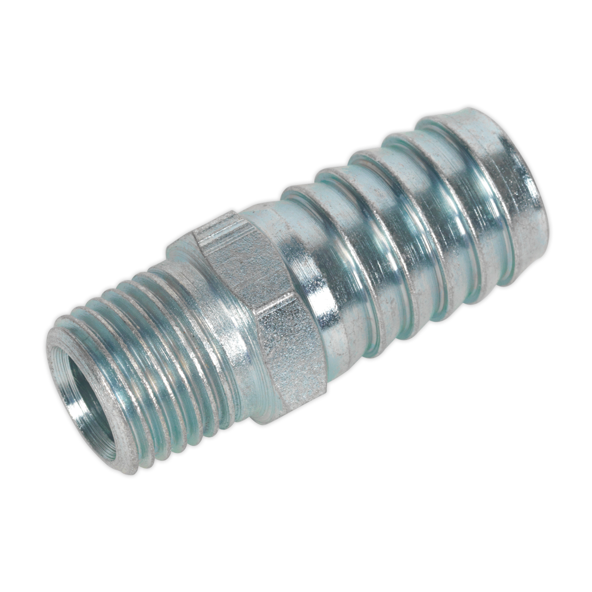 Sealey Screwed Tailpiece Male 1/4"BSPT - 1/2" Hose - Pack of 5 AC40