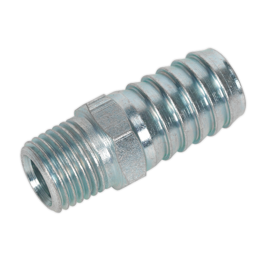 Sealey Screwed Tailpiece Male 1/4"BSPT - 1/2" Hose - Pack of 5 AC40