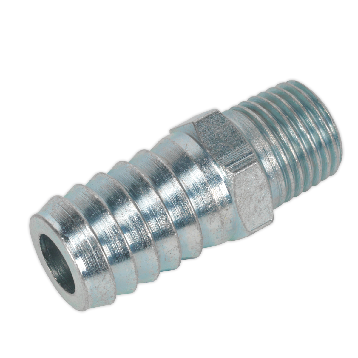 Sealey Screwed Tailpiece Male 1/4"BSPT - 1/2" Hose - Pack of 5 AC40