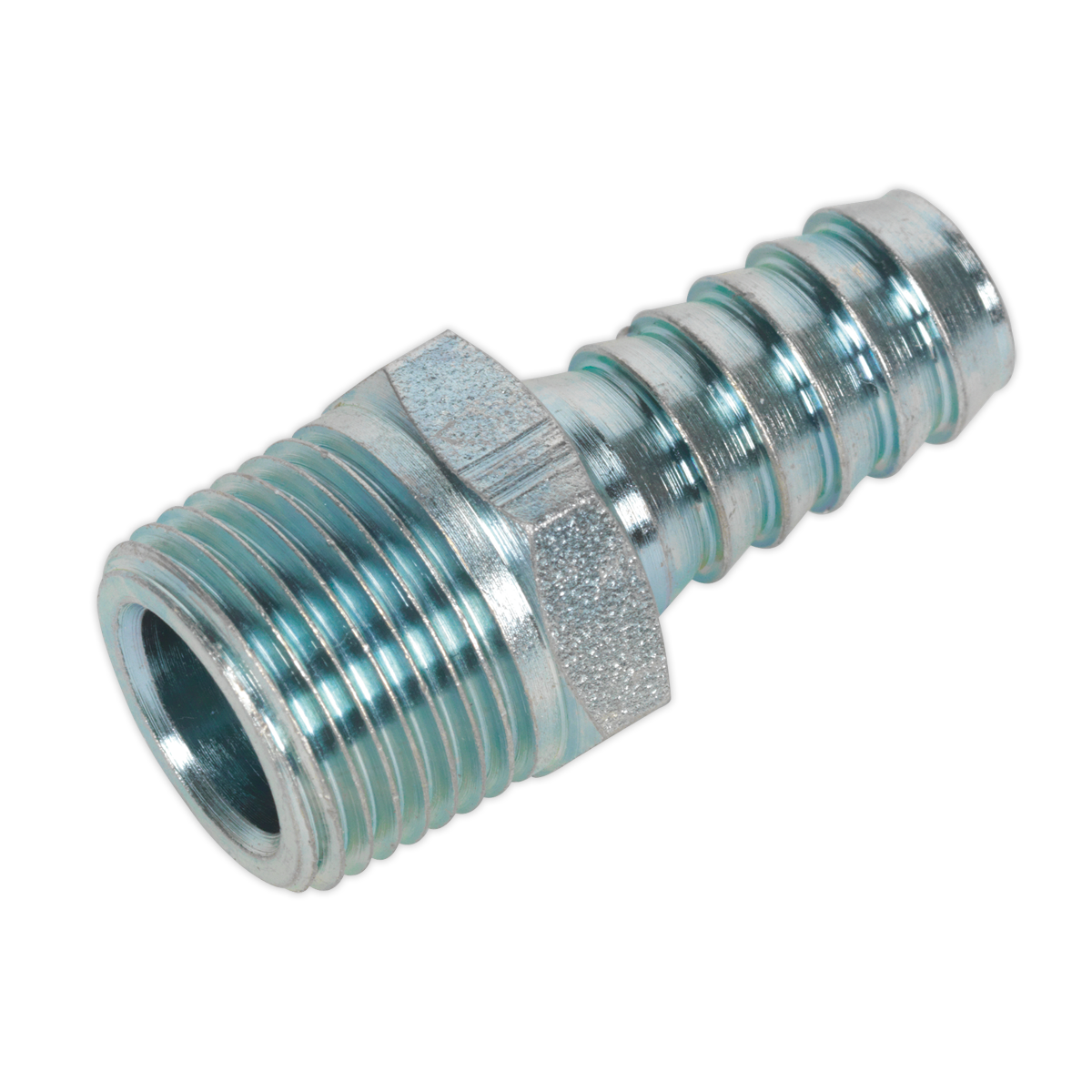 Sealey Screwed Tailpiece Male 3/8"BSPT - 3/8" Hose - Pack of 5 AC41