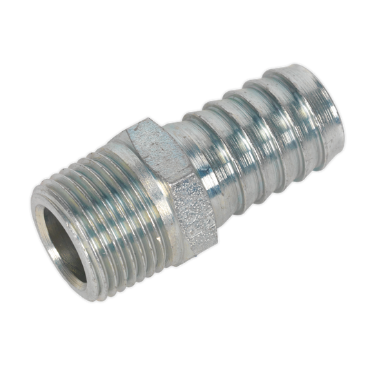 Sealey Screwed Tailpiece Male 3/8"BSPT - 1/2" Hose - Pack of 5 AC42