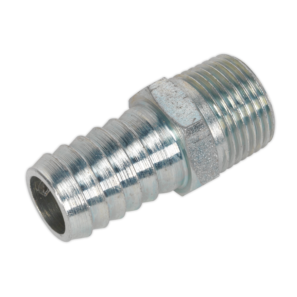 Sealey Screwed Tailpiece Male 3/8"BSPT - 3/8" Hose - Pack of 5 AC41
