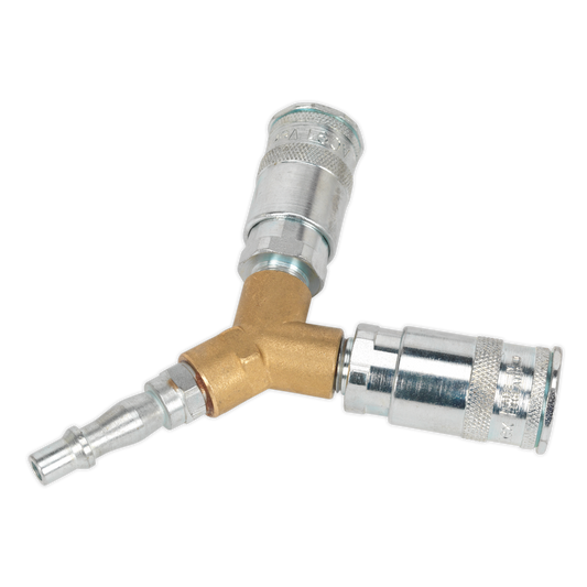 Sealey Twin Coupling Bodies Y-Adaptor AC55