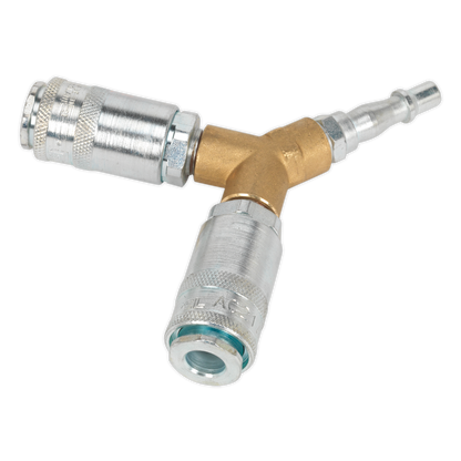 Sealey Twin Coupling Bodies Y-Adaptor AC87