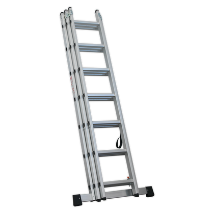 Sealey Aluminium Extension Combination Ladder 3x7 EN 131 ACL307