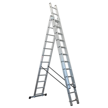 Sealey Aluminium Extension Combination Ladder 3x12 EN 131 ACL312
