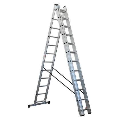 Sealey Aluminium Extension Combination Ladder 3x12 EN 131 ACL312