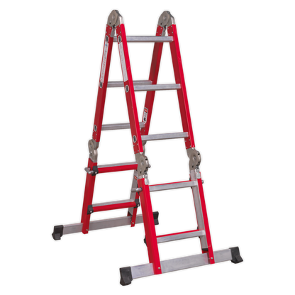 Sealey 4-Way Aluminium Adjustable Height Folding Platform Ladder EN 131 AFPL2