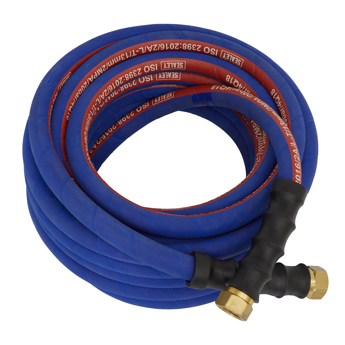 Sealey 10m x Ø13mm Extra-Heavy-Duty Air Hose with 1/2"BSP Unions AH10R/12