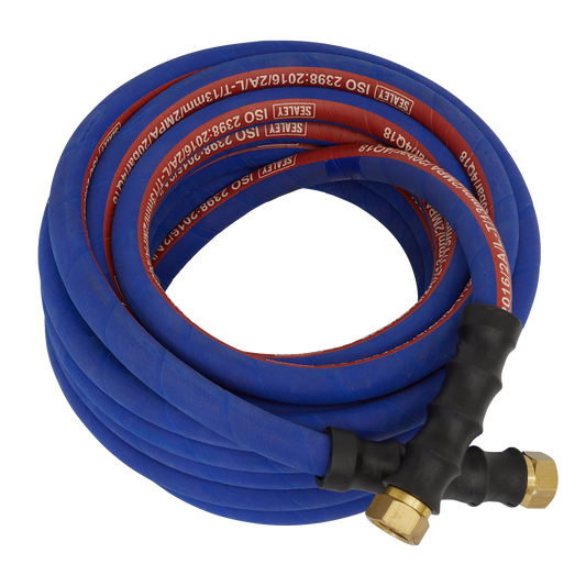 Sealey 10m x Ø13mm Extra-Heavy-Duty Air Hose with 1/2"BSP Unions AH10R/12