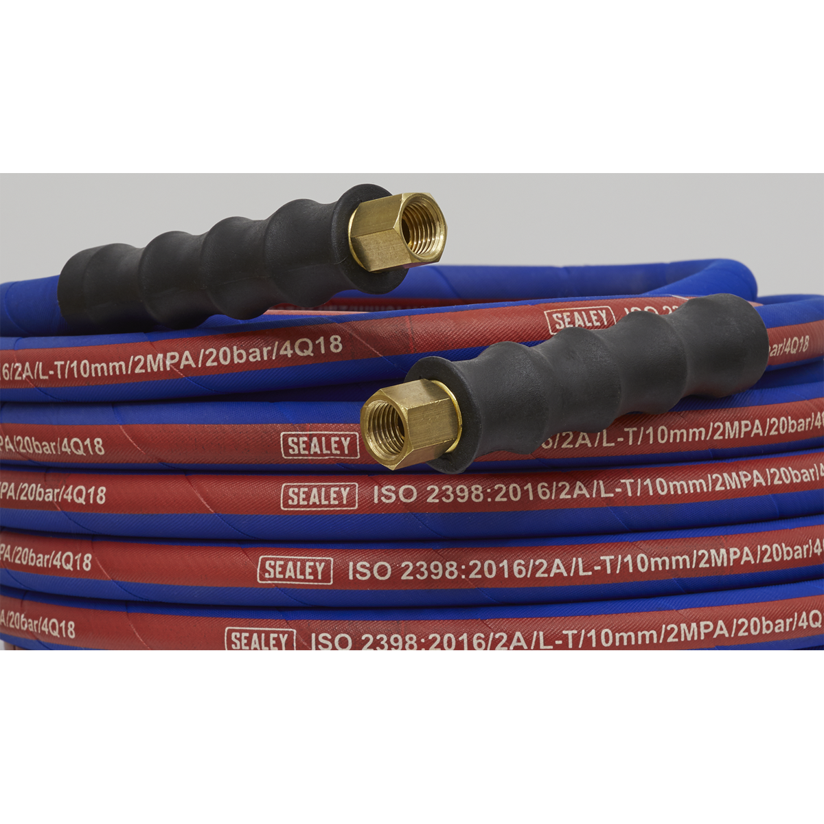 Sealey 10m x Ø8mm Extra-Heavy-Duty Air Hose with 1/4"BSP Unions AH10R
