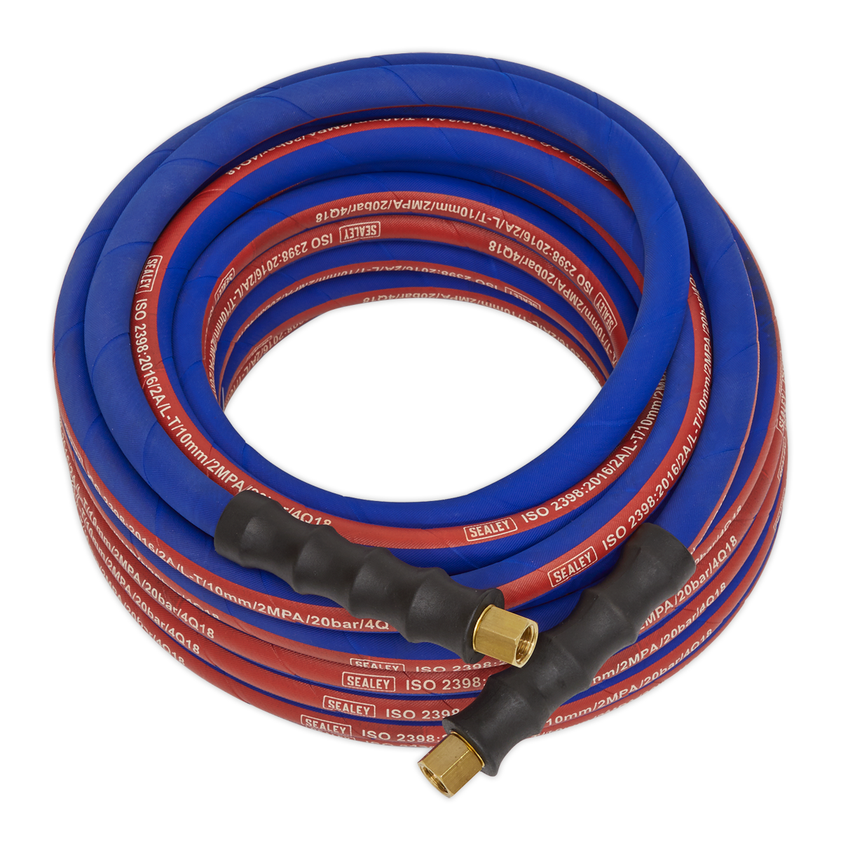 Sealey 10m x Ø8mm Extra-Heavy-Duty Air Hose with 1/4"BSP Unions AH10R