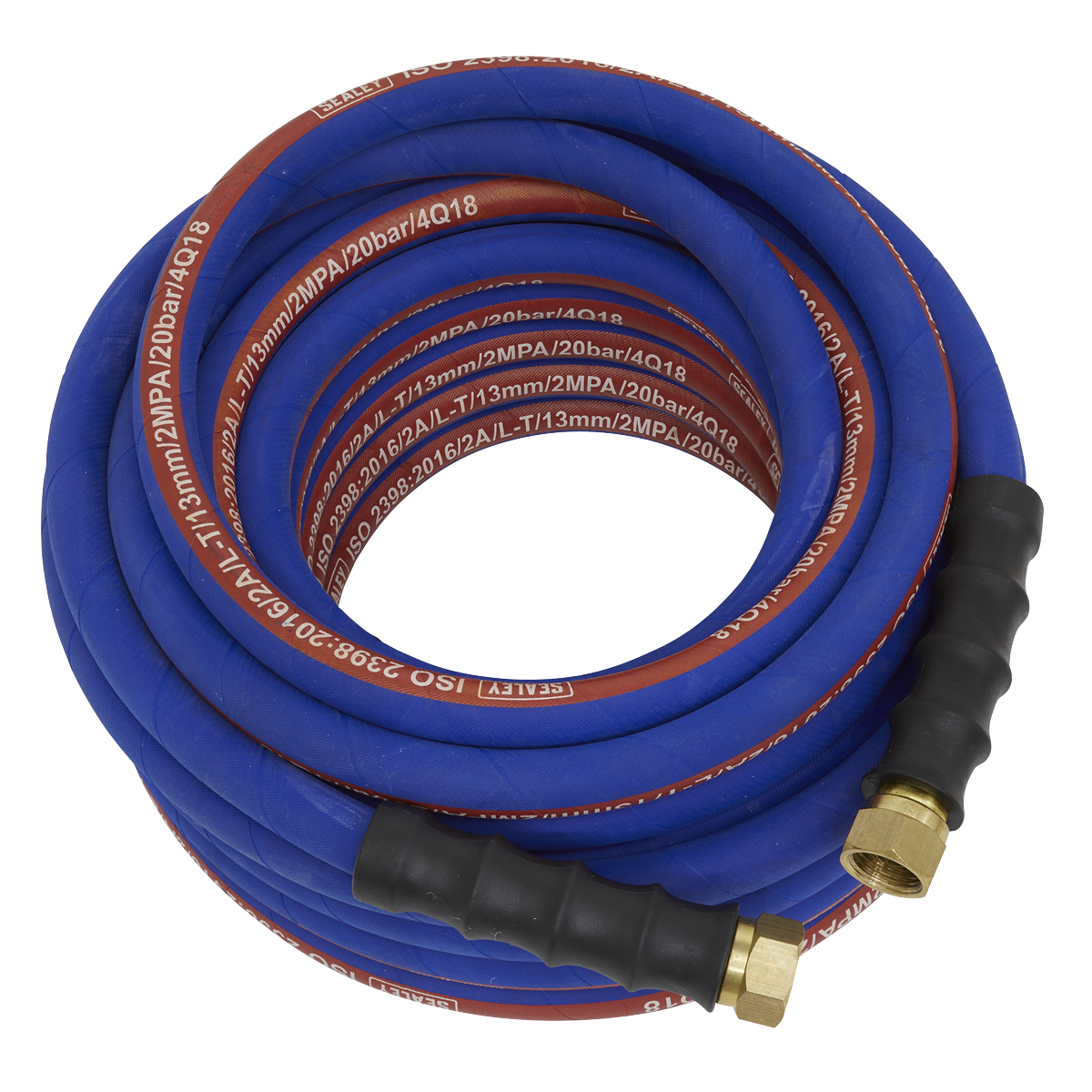 Sealey 15m x Ø13mm Extra-Heavy-Duty Air Hose with 1/2"BSP Unions AH15R/12