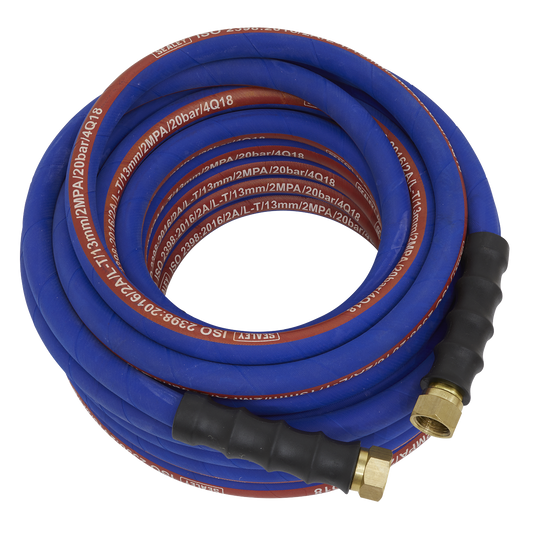 Sealey 15m x Ø13mm Extra-Heavy-Duty Air Hose with 1/2"BSP Unions AH15R/12