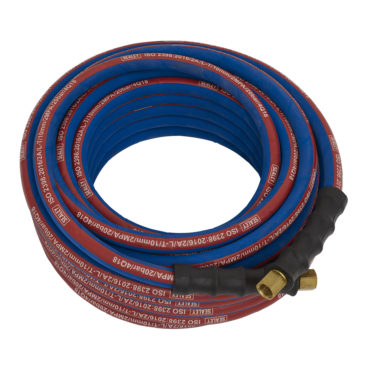 Sealey 15m x Ø10mm Extra-Heavy-Duty Air Hose with 1/4"BSP Unions AH15R/38