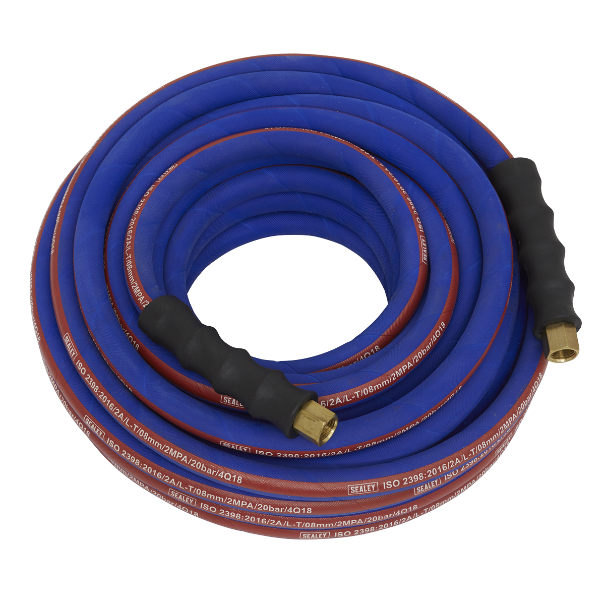 Sealey 15m x Ø8mm Extra-Heavy-Duty Air Hose with 1/4"BSP Unions AH15R