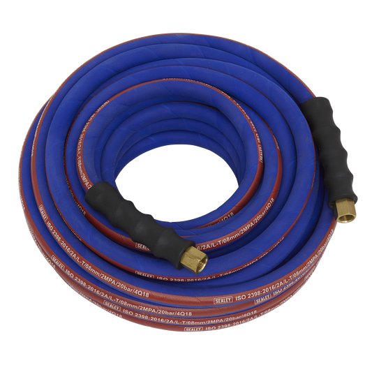 Sealey 15m x Ø8mm Extra-Heavy-Duty Air Hose with 1/4"BSP Unions AH15R