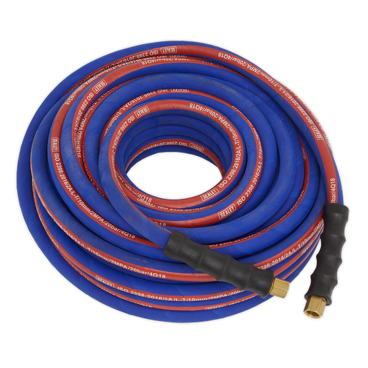 Sealey 20m x Ø10mm Extra-Heavy-Duty Air Hose with 1/4"BSP Unions AH20R/38