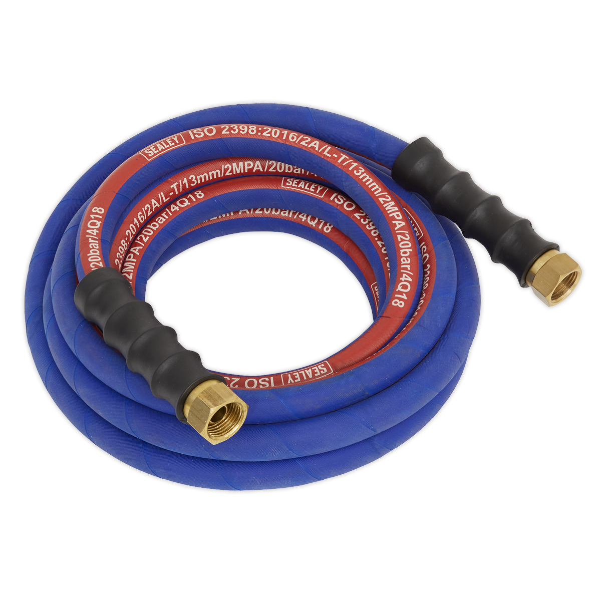 Sealey 5m x Ø13mm Extra-Heavy-Duty Air Hose with 1/2"BSP Unions AH5R/12