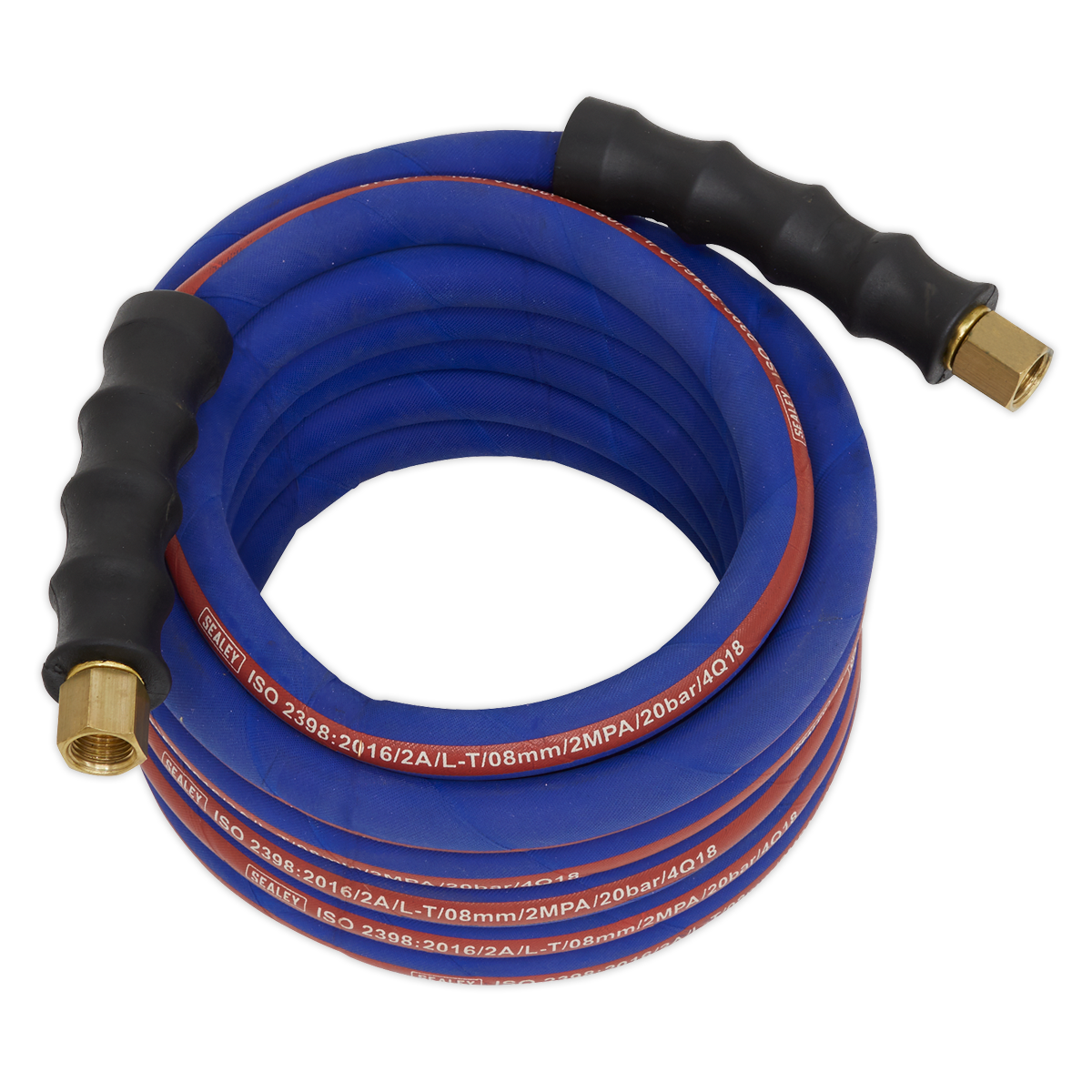 Sealey 5m x Ø8mm Extra-Heavy-Duty Air Hose with 1/4"BSP Unions AH5R