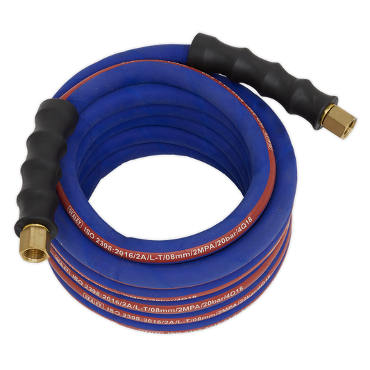 Sealey 5m x Ø8mm Extra-Heavy-Duty Air Hose with 1/4"BSP Unions AH5R