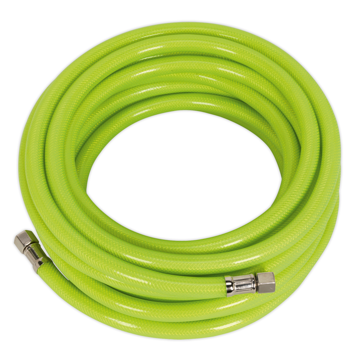 Sealey 10m x Ø8mm High-Visibility Air Hose with 1/4"BSP Unions AHFC10