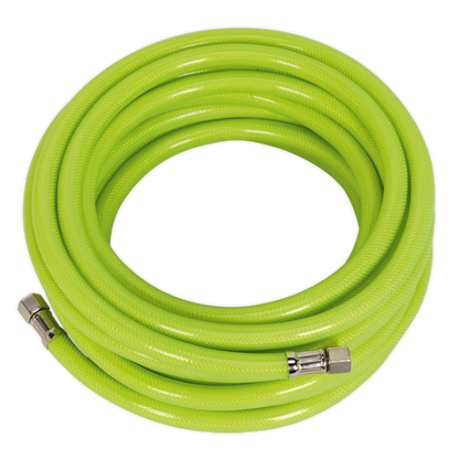 Sealey 10m x Ø8mm High-Visibility Air Hose with 1/4"BSP Unions AHFC10